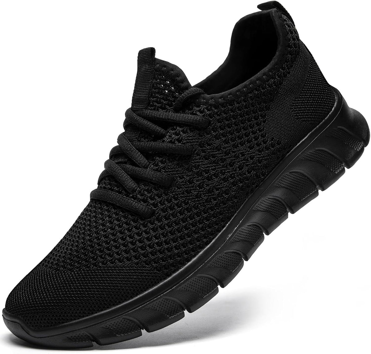 Men's Lightweight Slip-On Running Shoes - Black