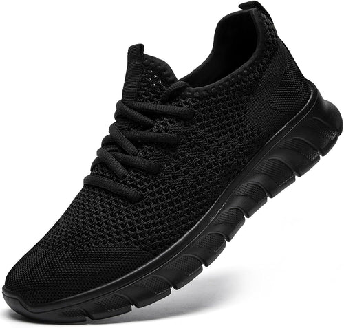 Men's Lightweight Slip-On Running Shoes - Black